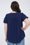 BLU149 - CURVY BLOUSE W/ BOW -