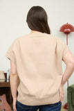 BLU150 - CURVY KHAKI SWEATER -
