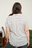 BLU152 - CURVY STRIPED BUTTONDOWN -