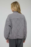 BLU161 - CHARCOAL QUILTED JACKET
