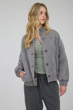 BLU161 - CHARCOAL QUILTED JACKET