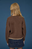 BLU164 - BROWN STITCH SWEATER