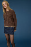 BLU164 - BROWN STITCH SWEATER