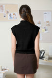 BLU165 - BLK MOCK SWEATER VEST