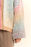 DAV127 - MULTI STRIPE CARDIGAN