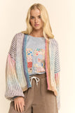 DAV127 - MULTI STRIPE CARDIGAN