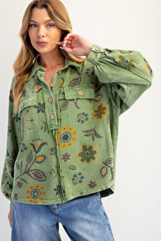 EAS101 - GREEN PULLOVER SHIRT