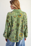 EAS101 - GREEN PULLOVER SHIRT