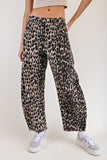 EES106 -LEAOPARD BARREL JEANS -
