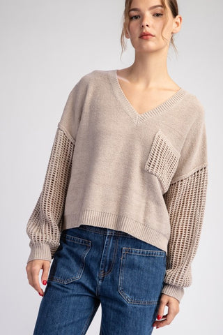 EES114 - CURVY L/S SWEATER -