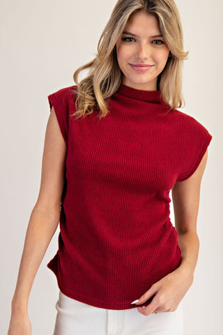 EES119 - WINE SLEEVELESS TOP -