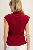 EES119 - WINE SLEEVELESS TOP -