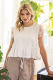 EES124 - LACE TRIM TOP -
