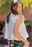 EES124 - LACE TRIM TOP -