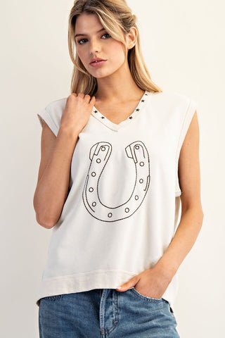 EES127 - HORSESHOE SWEATER VEST -