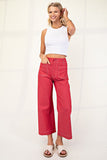 GIG108 - RED CROPPED WIDELEG -