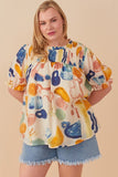 HAY102 - CURVY SMOCKED TOP