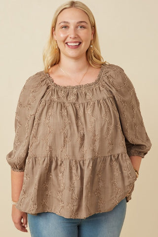 HAY103 - CURVY PUFF SLEEVE TOP