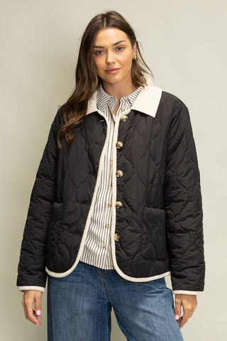 HAY104 - QUILTED BLK JACKET
