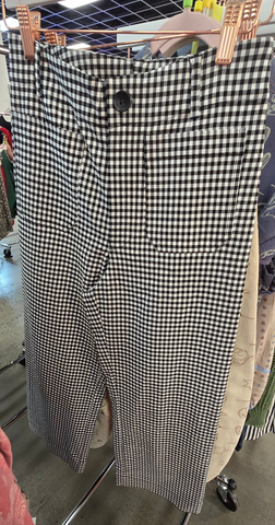 EES135 - BLK/WHT GINGHAM PANTS -