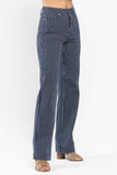 JB135 - REG/CURVY TUMMY CONTROL STRIPED STRAIGHT JEANS