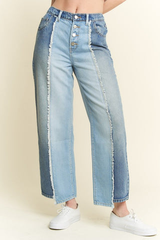 JBJ101 - CURVY SPLIT DENIM JEAN
