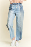 JBJ101 - CURVY SPLIT DENIM JEAN