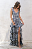 JBJ104 - GINGHAM TIERED DRESS