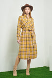 JBJ105 - PLAID LONG SHIRT DRESS