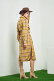 JBJ105 - PLAID LONG SHIRT DRESS