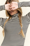 JBJ114 - CURVY STRIPE TURTLENECK -