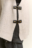 JBJ117 - CURVY SWEATER VEST W/BUCKLE