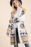 LIM101 - CURVY LONG AZTEC SWEATER