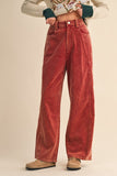 &ME103 - HW BURGUNDY CORD PANTS