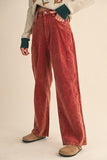 &ME103 - HW BURGUNDY CORD PANTS