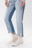 MIC101 - COLORBLOCK CROP JEANS