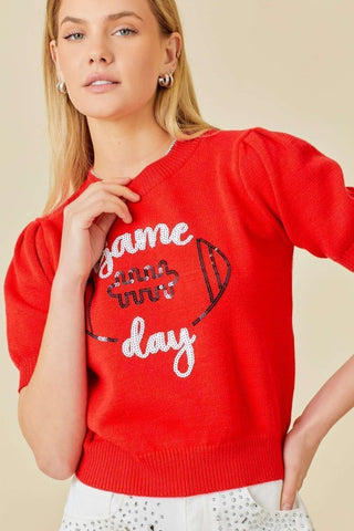 MS101 - SEQUIN SWEATER TOP -