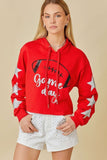 MS104 - SEQUIN CROP HOODIE -