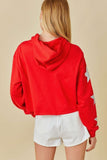 MS104 - SEQUIN CROP HOODIE -