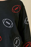 MS106 - EMBROIDERED FOOTBALL SWEATSHIRT -