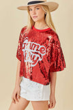 MS107 -GAME DAY SEQUIN TOP -