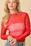 MS108 - RED DOT MESH TOP