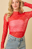 MS108 - RED DOT MESH TOP