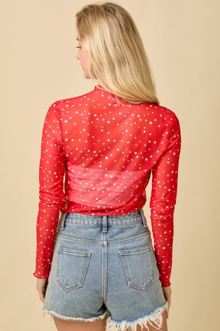 MS108 - RED DOT MESH TOP