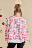 MS110 - RED TOILE OVERSIZED TOP