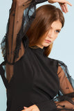 MS112 - BLACK ORGANZA DRESS