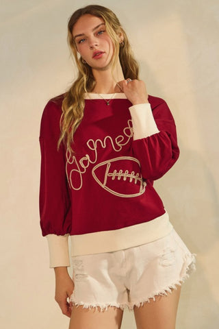 ODD108 - CURVY GAMEDAY SWEATSHIRT
