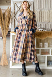 OLI104 - PLAID MAXI JACKET