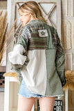 OLI110 - OLIVE BLOCKED JACKET -