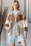 OLI115 - MOCHA COLORBLOCK JACKET -